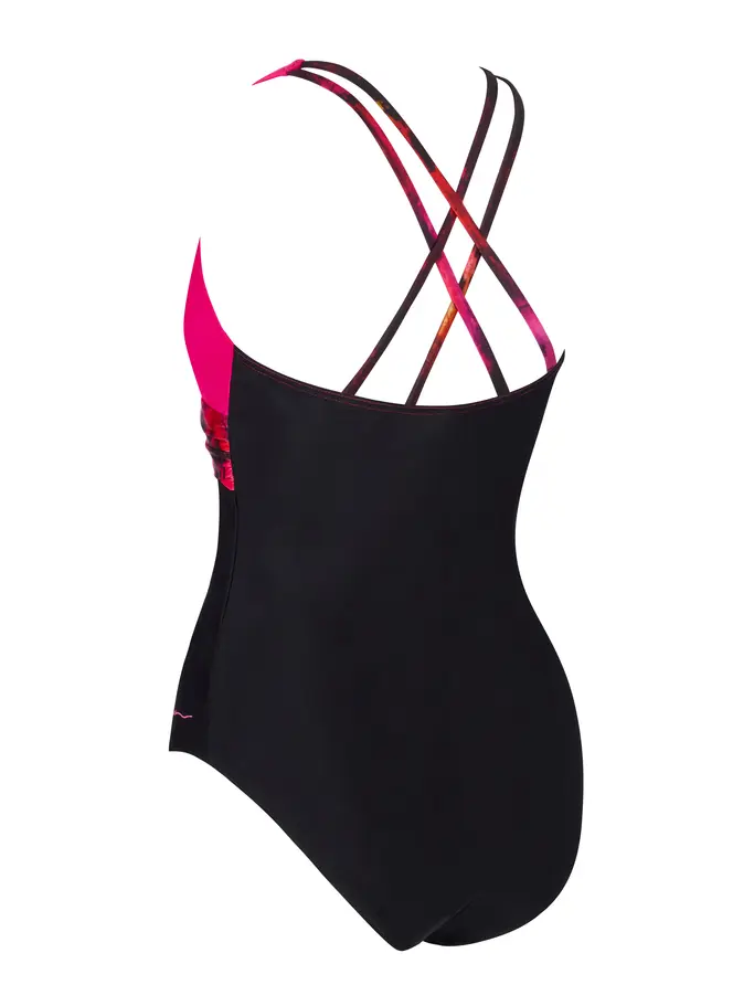 Sale,Clearance, view full size image of Front view of Product detail - Womens Inferno Panel Crossback Swimsuit INFE