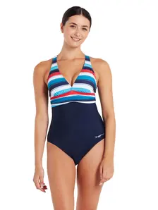 Display front view 1 of Product detail - Seamarine Panel Crossback One Piece Swimsuit SEMR