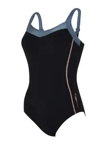 Display front view 5 of Product detail - Ankor clipback One Piece Swimsuit BKGY