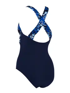 Display front view 6 of Product detail - Sapphire Ruch Crossback Swimsuit SPPH