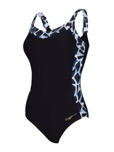 Display front view 6 of Product detail - Womens Moonstone Ankor Clipback Swimsuit MOON