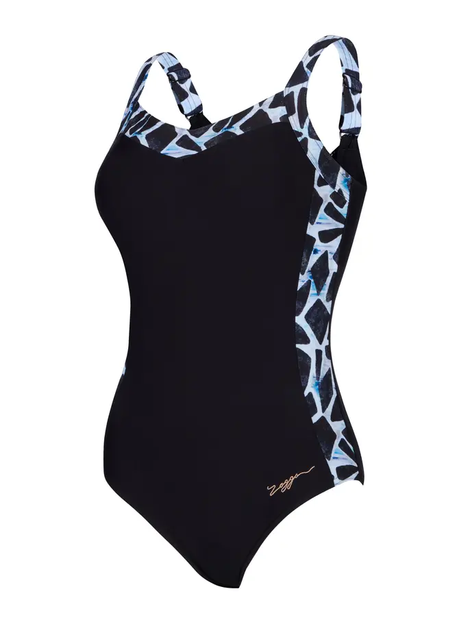 Sale,Clearance, view full size image of Front view of Product detail - Womens Moonstone Ankor Clipback Swimsuit MOON