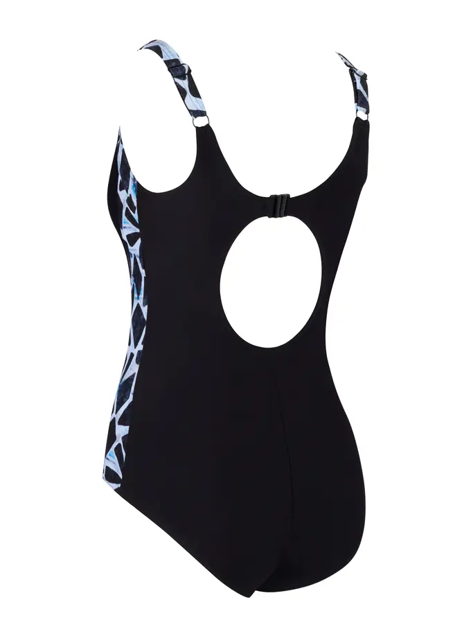 Sale,Clearance, view full size image of Front view of Product detail - Womens Moonstone Ankor Clipback Swimsuit MOON