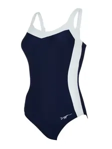 Display front view 5 of Product detail - Navy White Ankor Clipback Swimsuit navy/white