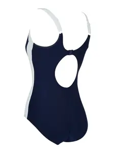 Display front view 6 of Product detail - Navy White Ankor Clipback Swimsuit navy/white