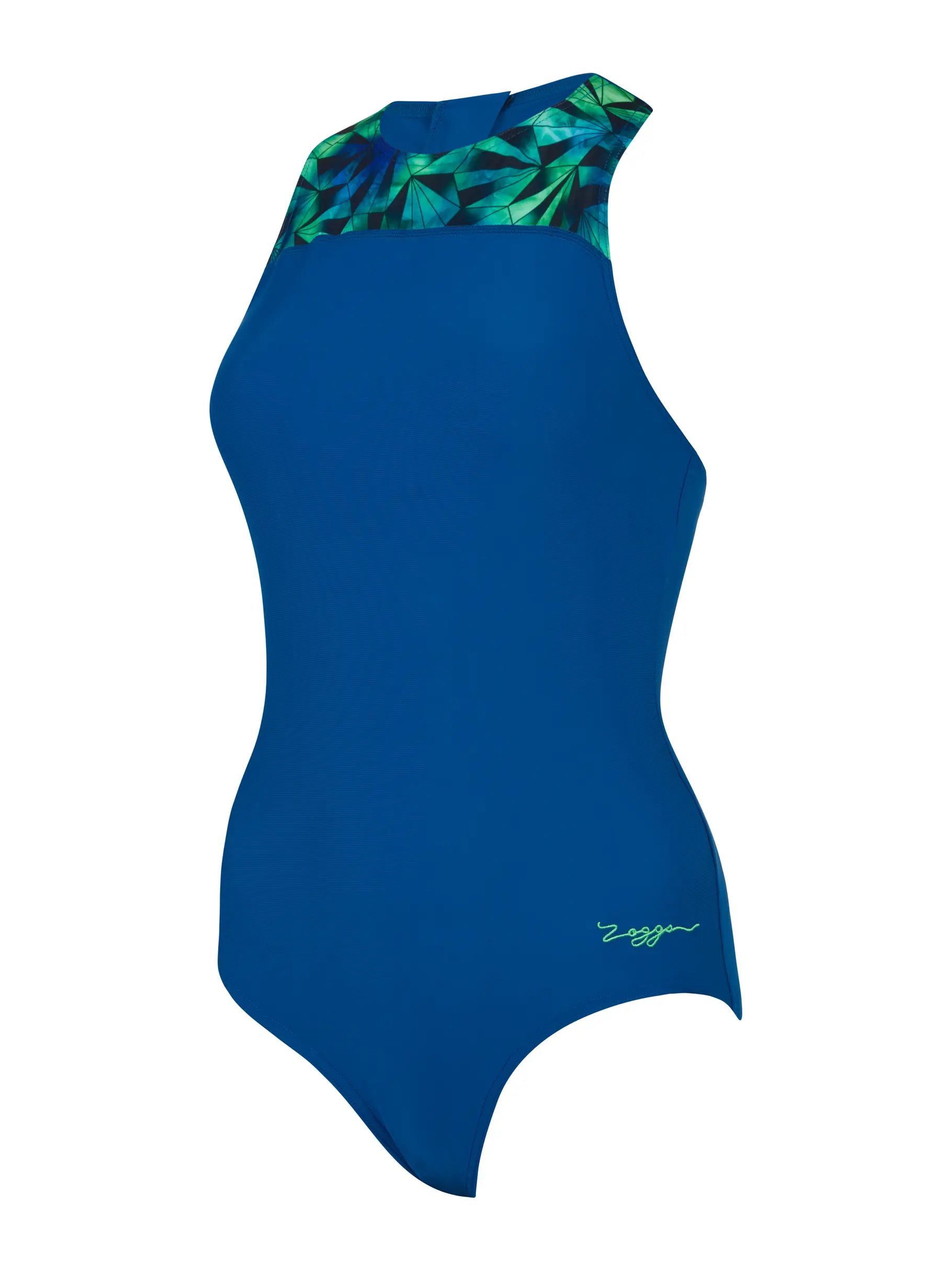 Sale,Clearance, view full size image of Front view of Product detail - Cyber Zip Back Swimsuit CYBE