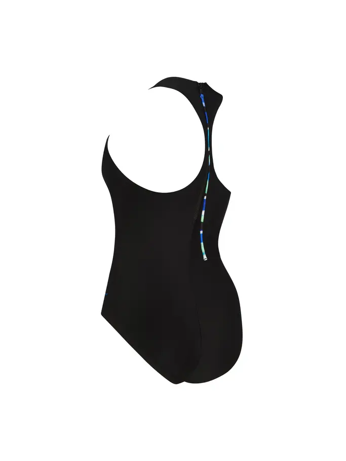 New, view full size image of Front view of Product detail - Womens Elaine Zip Back Swimsuit ELAI