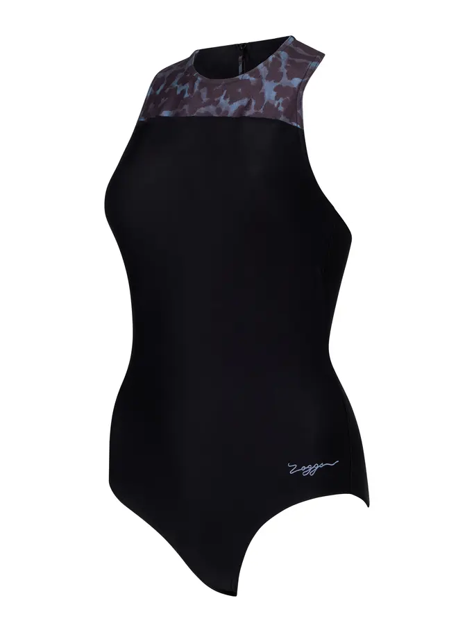 Sale,Clearance, view full size image of Front view of Product detail - Womens Stormy Zip Back Swimsuit STOR