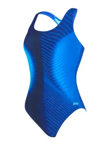 Display front view 5 of Product detail - Womens Spinal Blue Powerback Swimsuit SPIB