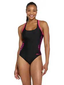 Display front view 1 of Product detail - Womens Mettle Pink Atom Back Swimsuit MEPK