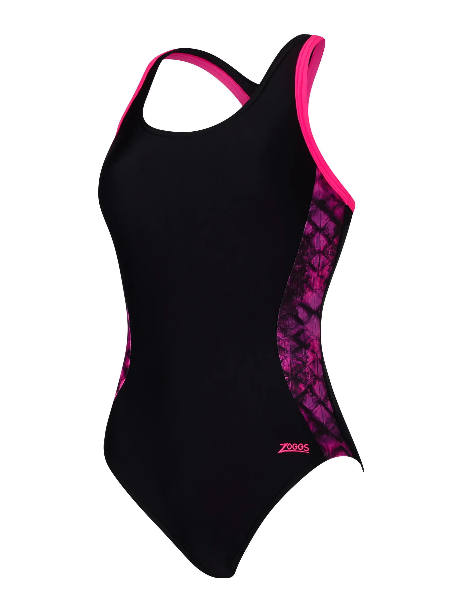 , view full size image of Front view of Product detail - Womens Mettle Pink Atom Back Swimsuit MEPK