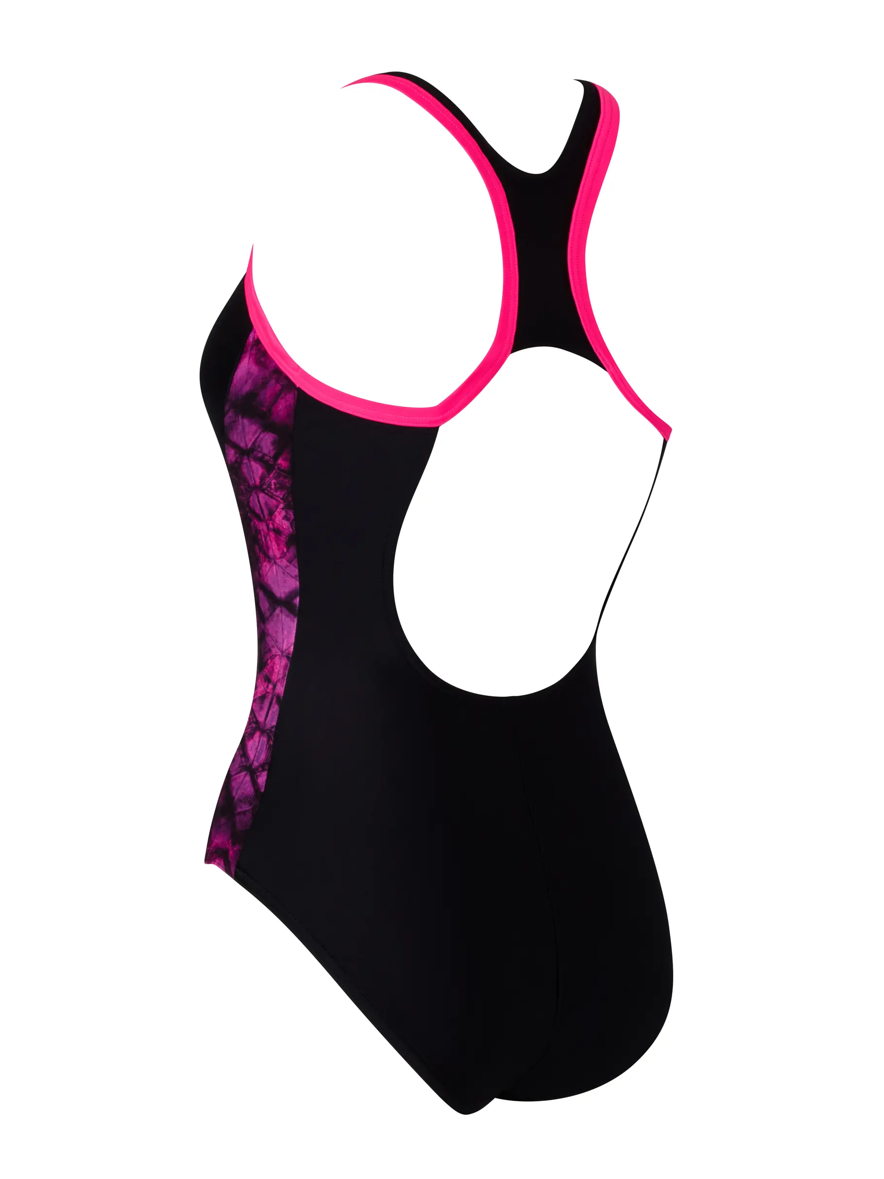 , view full size image of Front view of Product detail - Womens Mettle Pink Atom Back Swimsuit MEPK