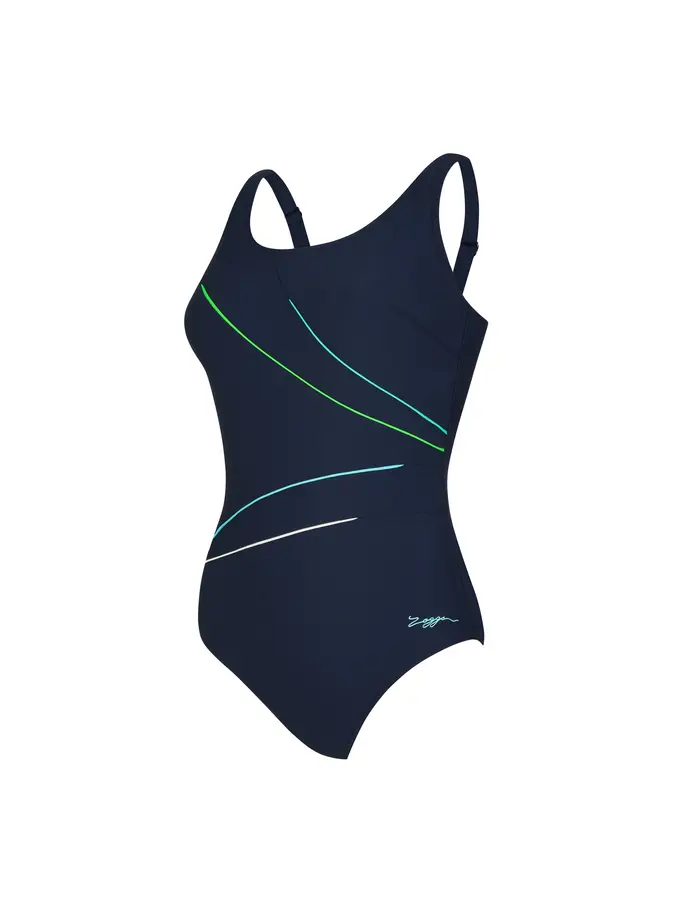 New, view full size image of Front view of Product detail - Womens Atlantis Adjustable Macmaster Scoopback Swimsuit ATLA