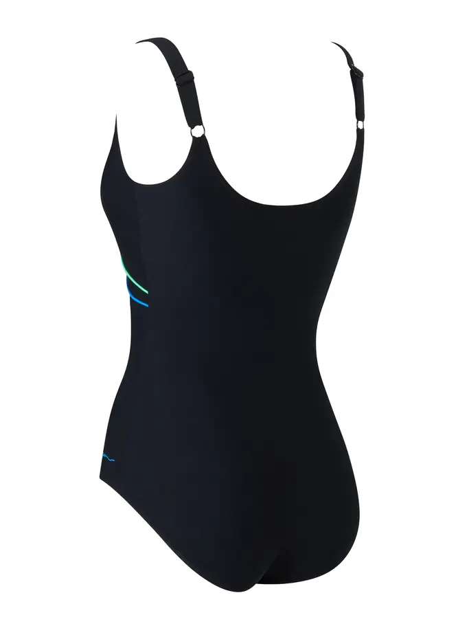 Sale,Clearance, view full size image of Front view of Product detail - Womens Mystic Adjustable Macmasters Scoopback Swimsuit MYST