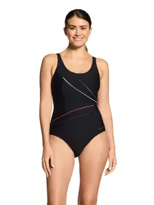 Display front view 1 of Product detail - Womens Safari Leaf Macmasters Adjustable Scoopback Swimsuit SAFA