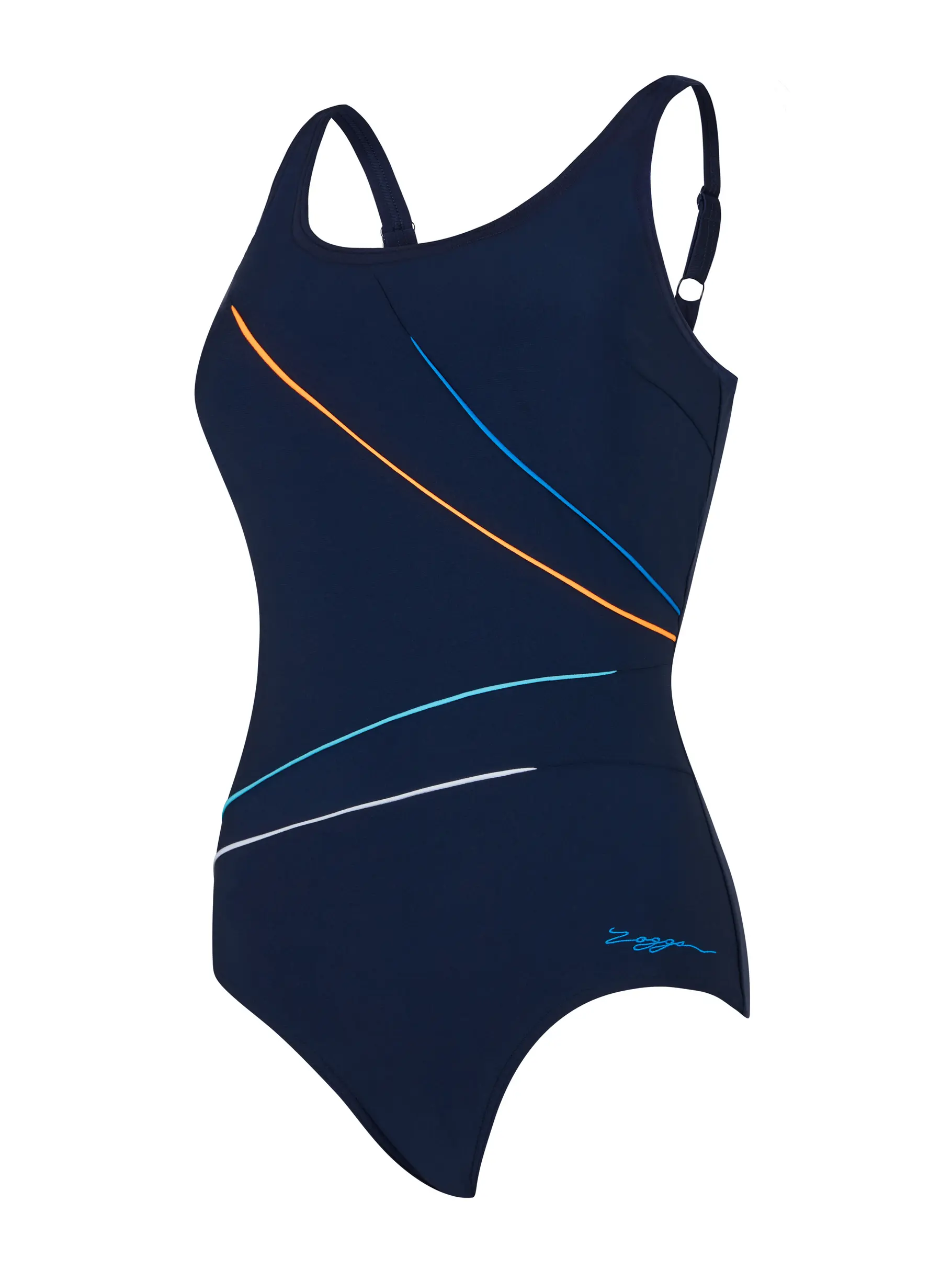 Sale,Clearance, view full size image of Front view of Product detail - Spatial Adjustable Macmasters Scoopback Swimsuit SPAT
