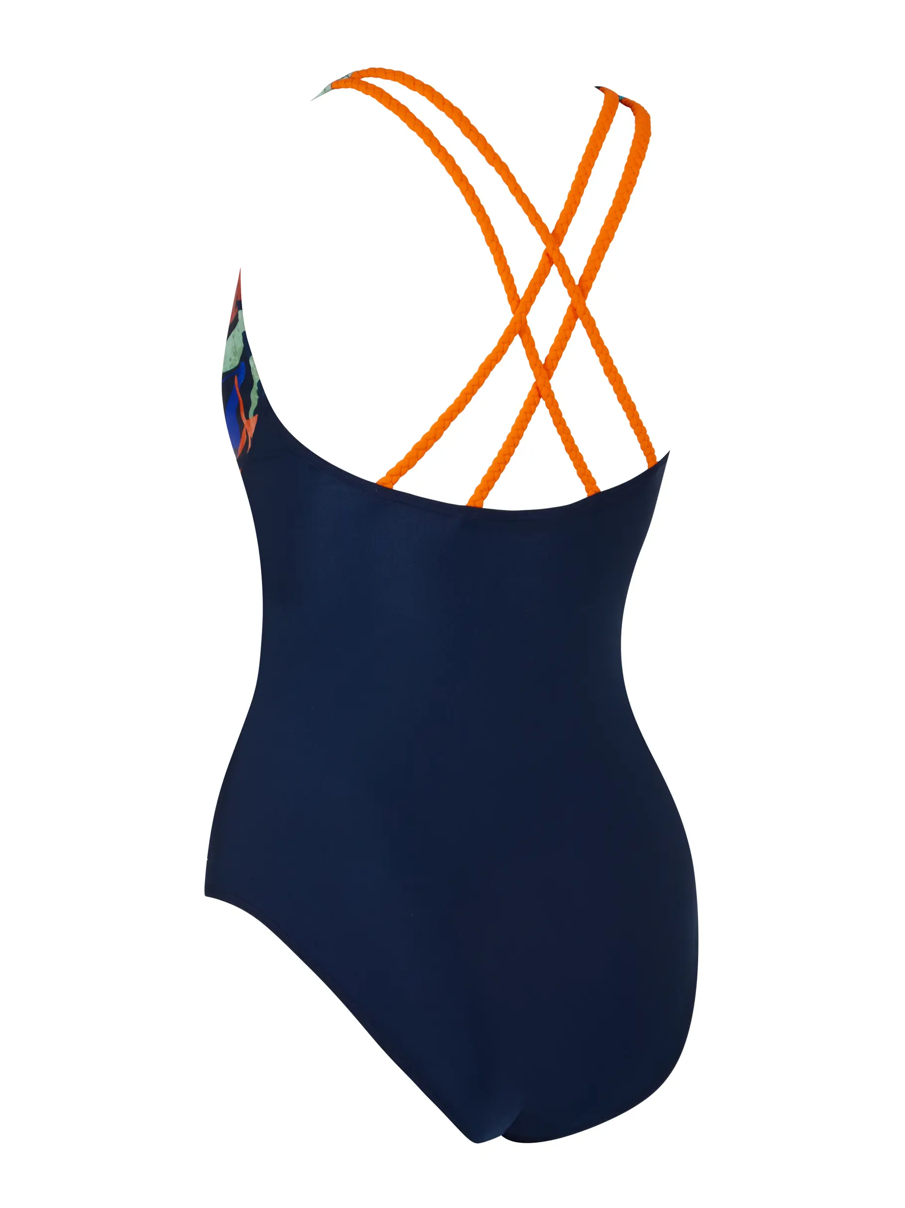 Sale,Clearance, view full size image of Front view of Product detail - Elegance Braid Crossback Swimsuit ELEG