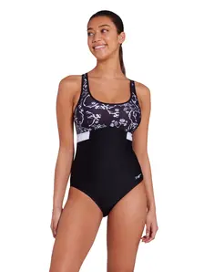 Display front view 1 of Product detail - Womens Classique Dakota Printed Crossback Swimsuit CLAS