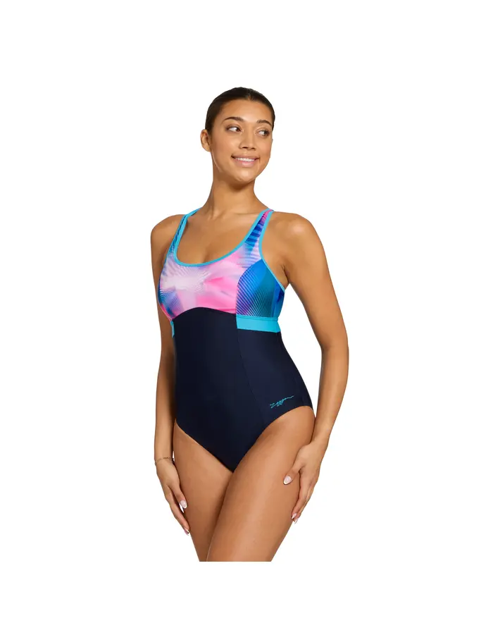 New, view full size image of Front view of Product detail - Womens Flashdrive Dakota Crossback Swimsuit FLDR