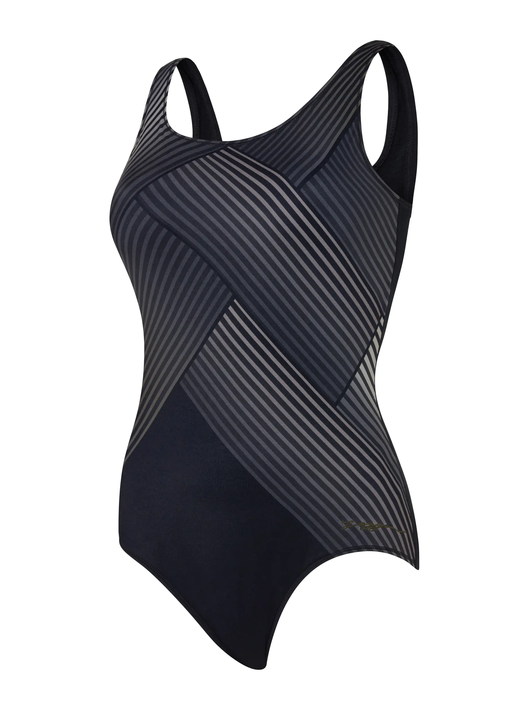 Sale, view full size image of Front view of Product detail - Womens Seafarer Scoopback Swimsuit SEAF