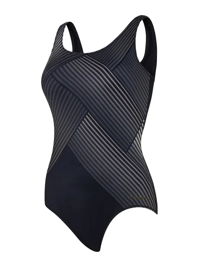 Sale,Clearance, view full size image of Front view of Product detail - Womens Seafarer Scoopback Swimsuit SEAF