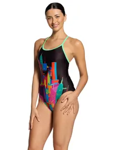 Display front view 4 of Product detail - Womens Skyscraper Sprintback Swimsuit SKYS