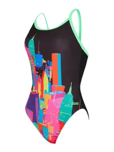 Display front view 5 of Product detail - Womens Skyscraper Sprintback Swimsuit SKYS