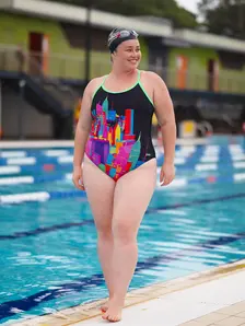Display front view 7 of Product detail - Womens Skyscraper Sprintback Swimsuit SKYS