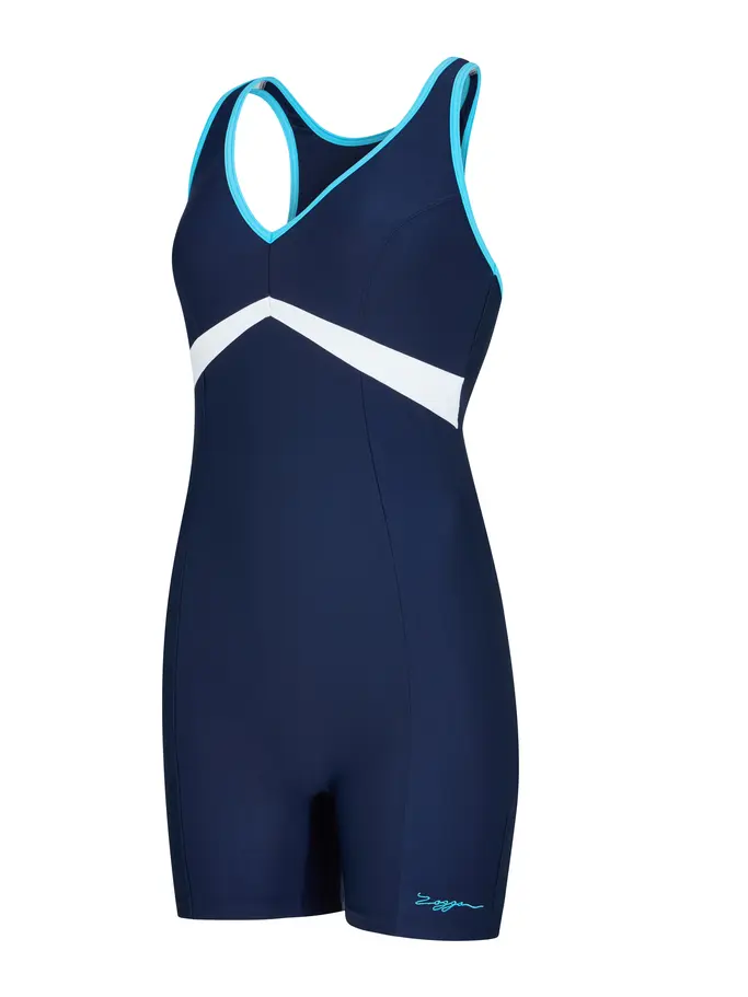 Sale,Clearance, view full size image of Front view of Product detail - Womens Boronia Nelson Legsuit Swimsuit BORO