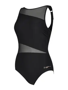 Display front view 4 of Product detail - Womens Rustique Mesh V Back Swimsuit RUST