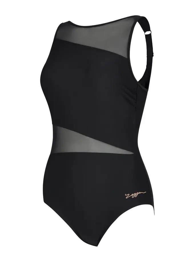 Sale,Clearance, view full size image of Front view of Product detail - Womens Rustique Mesh V Back Swimsuit RUST