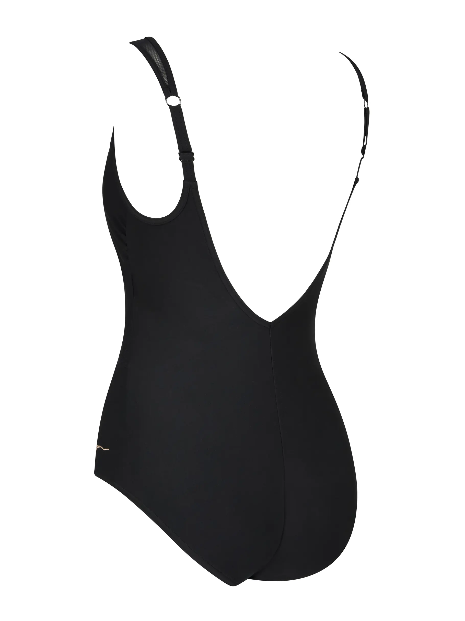 Sale,Clearance, view full size image of Front view of Product detail - Womens Rustique Mesh V Back Swimsuit RUST
