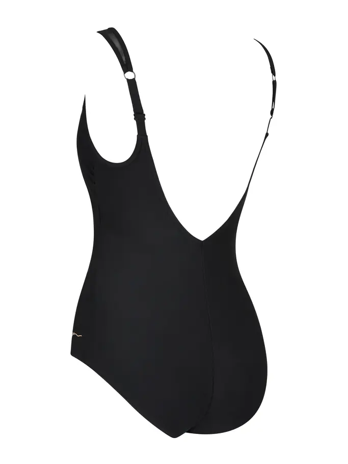 Sale,Clearance, view full size image of Front view of Product detail - Womens Rustique Mesh V Back Swimsuit RUST