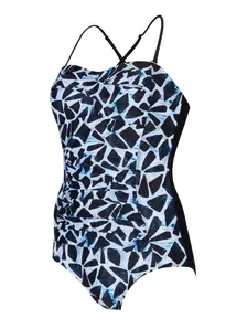 Display front view 9 of Product detail - Womens Moonstone Ruched Bandeau Swimsuit MOON