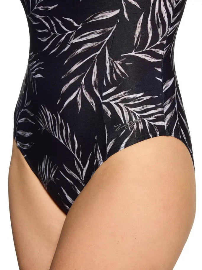 Sale,Clearance, view full size image of Front view of Product detail - Safari Leaf Underwire Classicback Swimsuit SAFA