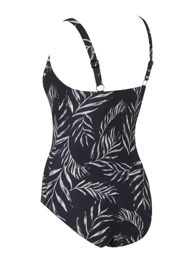 Sale,Clearance, view full size image of Front view of Product detail - Safari Leaf Underwire Classicback Swimsuit SAFA