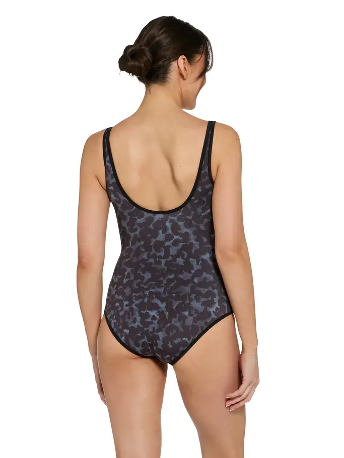 Sale,Clearance, view full size image of Front view of Product detail - Womens Stormy Reversable Scoopback Swimsuit STOR