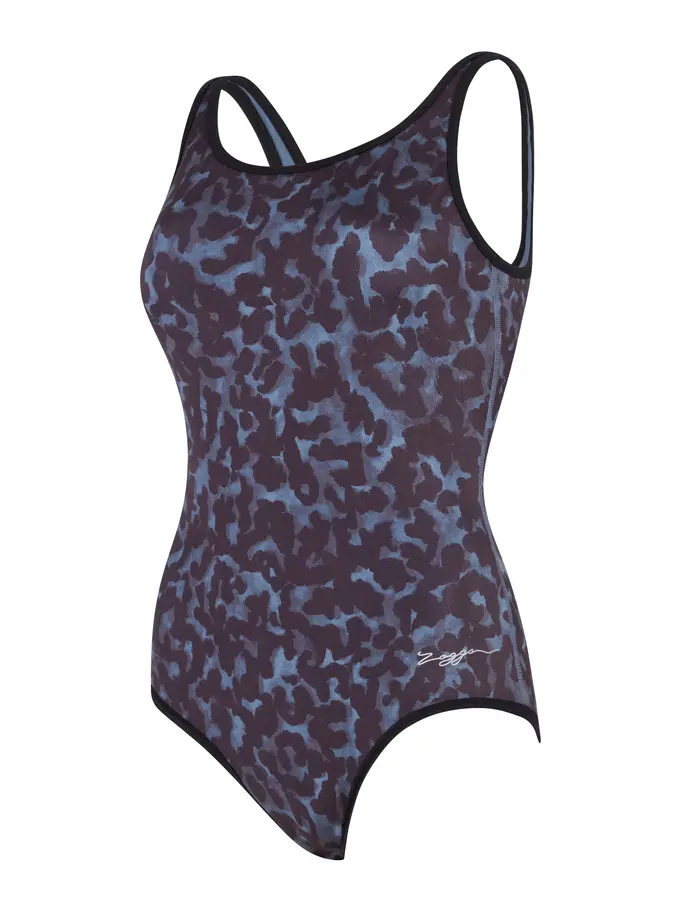 Sale,Clearance, view full size image of Front view of Product detail - Womens Stormy Reversable Scoopback Swimsuit STOR