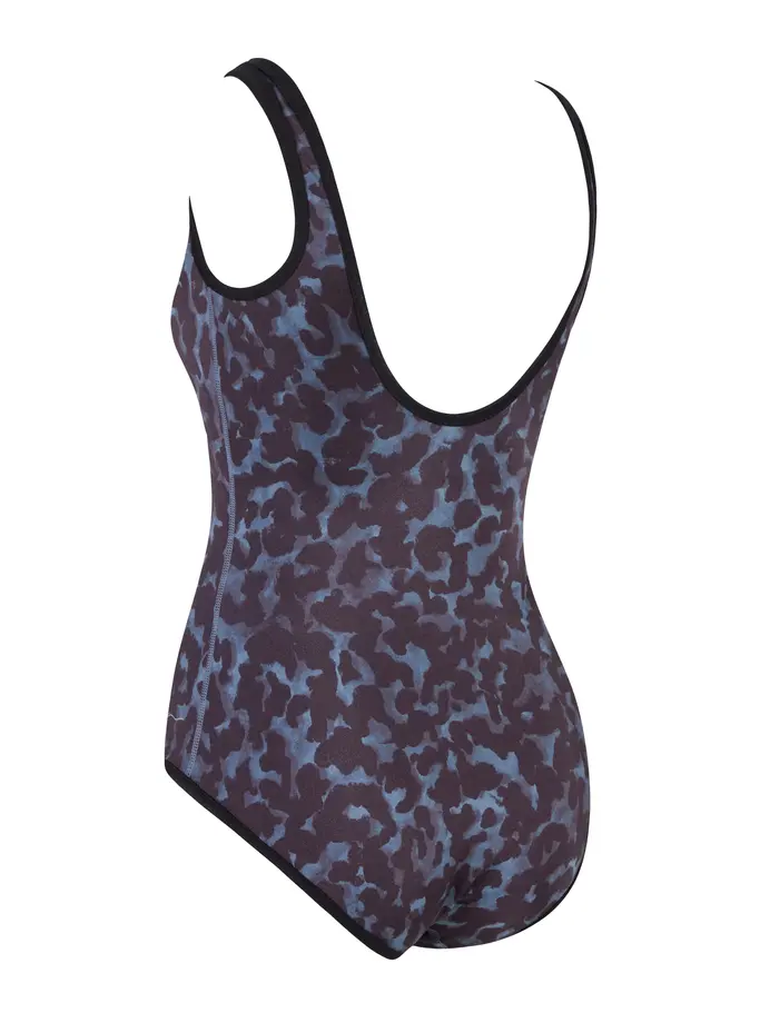Sale,Clearance, view full size image of Front view of Product detail - Womens Stormy Reversable Scoopback Swimsuit STOR