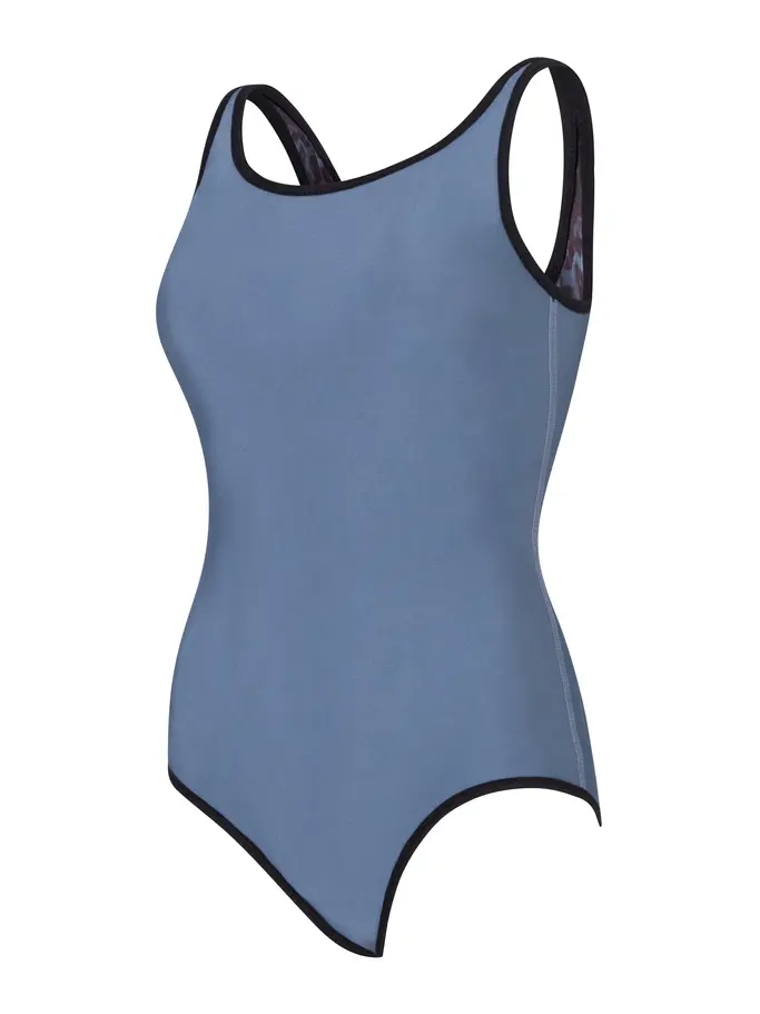 Sale,Clearance, view full size image of Front view of Product detail - Womens Stormy Reversable Scoopback Swimsuit STOR