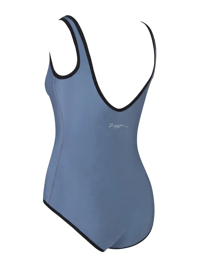 Sale,Clearance, view full size image of Front view of Product detail - Womens Stormy Reversable Scoopback Swimsuit STOR
