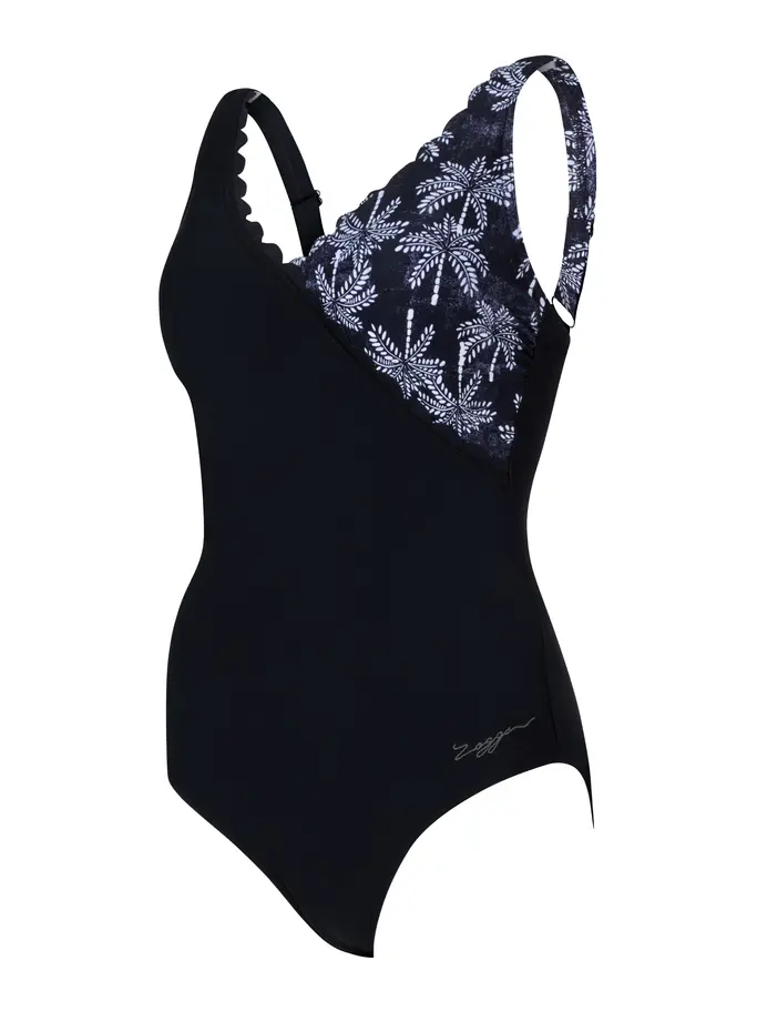 Sale,Clearance, view full size image of Front view of Product detail - Jumera Scallop Classicback Swimsuit JUME