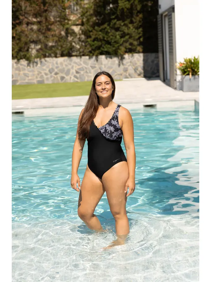 Sale,Clearance, view full size image of Front view of Product detail - Jumera Scallop Classicback Swimsuit JUME