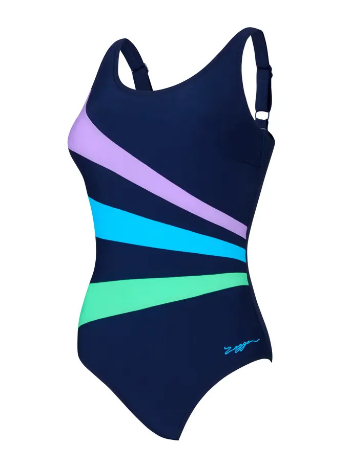 Sale,Clearance, view full size image of Front view of Product detail - Womens Circus Sandon Adjustable Scoopback Swimsuit CRCS