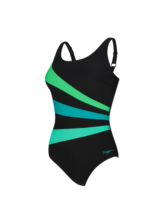 New, view full size image of Front view of Product detail - Womens Sandon Adjustable Scoopback Swimsuit EVER