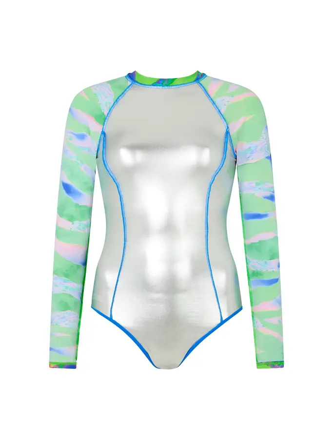 New, view full size image of Front view of Product detail - Womens Jungle Waver Paddle Suit JNWA
