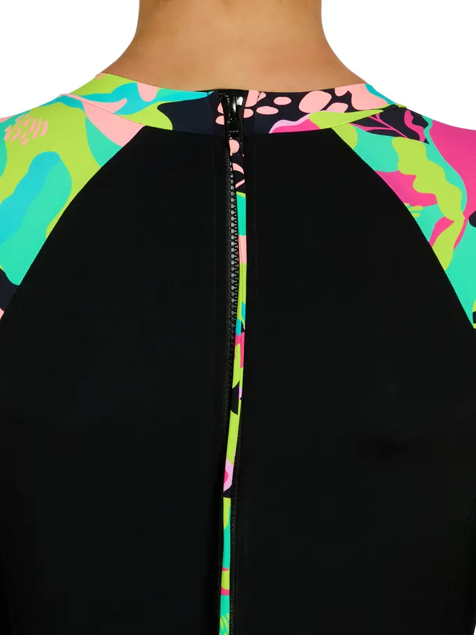 Sale,Clearance, view full size image of Front view of Product detail - Womens Vivid Silver Lined Paddle Swimsuit violet