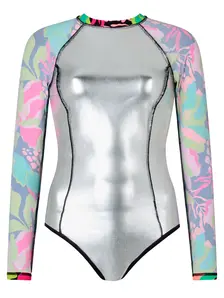 Display front view 9 of Product detail - Womens Vivid Silver Lined Paddle Swimsuit violet