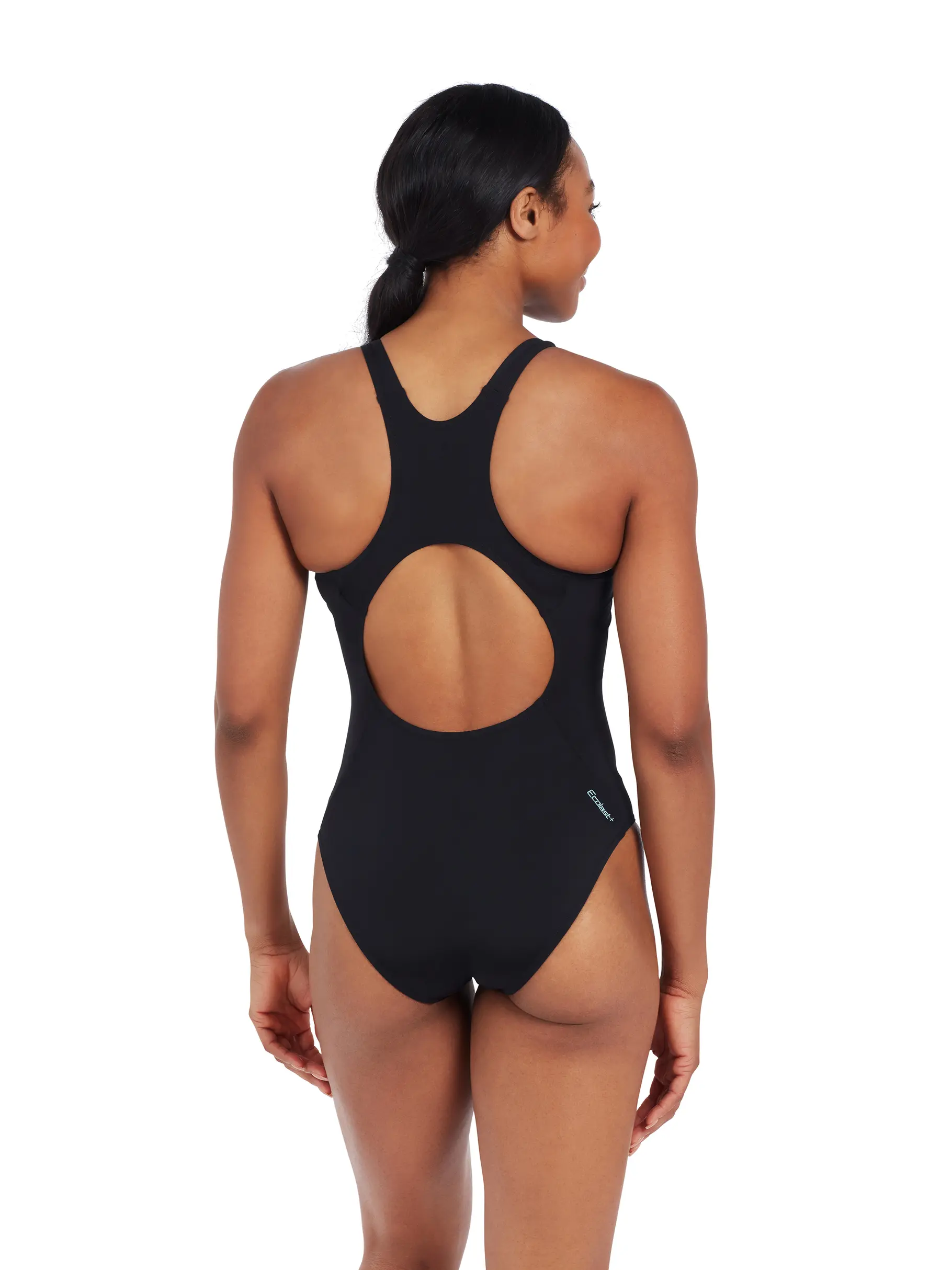 , view full size image of Front view of Product detail - Womens Cottesloe Powerback One Piece Swimsuit black