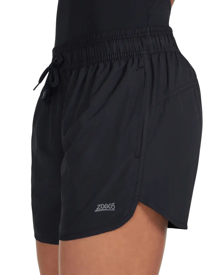 , view full size image of Front view of Product detail - Indie Drawstring Short black